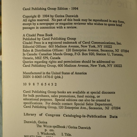 The Wicca Spellbook first edition 1994 paperback plus A LOT more (103) - Picture 3 of 9